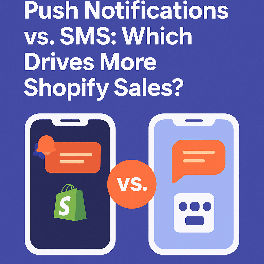 Push Notifications vs. SMS: Which Drives More Shopify Sales?